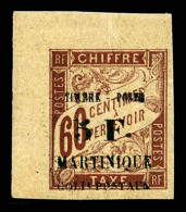 * N°60, 5F Sur 60c Brun, Coin De Feuille, Grande Fraîcheur, SUP (signé Calves/certificat)  Qualité: *  Cote: 850 Euros - Unused Stamps