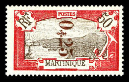 ** N°109, 25c Sur 50c Rouge Bdf, SUP, R (signé/certificat)  Qualité: **  Cote: 630 Euros - Unused Stamps