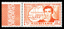 ** N°95a, René Caillié, 90c Rouge Terne, GRANDE LEGENDE, Bdf, SUP (certificat)  Qualité: **  Cote: 750 Euros - Unused Stamps