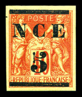 ** N°2, 5 Sur 40c Rouge, Fraîcheur Postale. SUP. R. (certificat)  Qualité: **  Cote: 1160 Euros - Unused Stamps