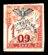 (*) Taxe N°14, 1f Rose Sur Paille: Essai De Surcharge En Bleu + 60 Inversé Rouge. TB  Qualité: (*) - Postage Due