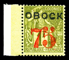 ** N°30, 75 Sur 1F, Bord De Feuille. SUP (certificat)  Qualité: **  Cote: 310 Euros - Unused Stamps