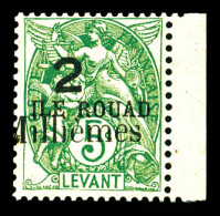 ** N°37Aa, (N° Maury), NON EMIS, 2m Sur 5c Vert Surchargé 'ILE ROUAD' Bdf, Fraîcheur Postale. SUP. R. (certificat)  Qual - Unused Stamps