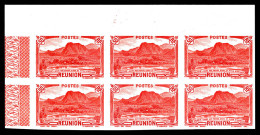 ** N°136a, 50c Rouge Non Dentelé En Bloc De Six Coin De Feuille, SUP (certificat)  Qualité: **  Cote: 1350 Euros - Unused Stamps