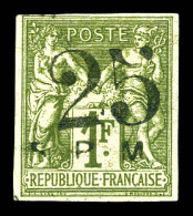 * N°3, 25 Sur 1F Olive, 50 Exemplaires Connus, R.R.R Et SUPERBE (cote Tillard) (certificat)  Qualité: *  Cote: 8000 Euro - Unused Stamps