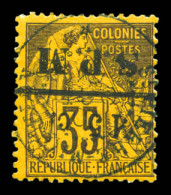 O N°15a, 15c Sur 35c De 1881, Surcharge Renversée, Tirage 50 Exemplaires (cote Tillard). SUPERBE. R.R. (signé Brun/certi - Gebraucht