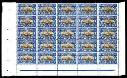 ** N°237, 40c Bleu Et Brun Surchargé ' FRANCE LIBRE F.N.F.L': Panneau Complet De 25 Exemplaires. TTB (certificat)  Quali - Unused Stamps