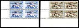 ** N°311A/11B, Paire Surchargée 'Oeuvres De Mer' En Blocs De Quatre Cdf. SUP (certificat)  Qualité: **  Cote: 3320 Euros - Unused Stamps