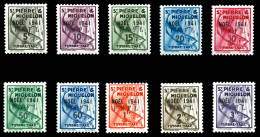 * Taxe N°42/51, Série Surchargée 'NOEL 1941 FNFL', SUP (certificat)  Qualité: *  Cote: 770 Euros - Timbres-taxe