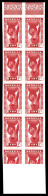 ** N°147, 1F Carmin Non Dentelé Accidentel: Impression Partielle Sur 2 Exemplaires Tenant à 8 Normaux. SUPERBE. R.R. (ce - Unused Stamps