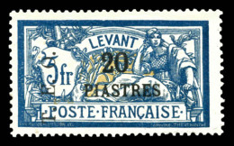 * N°20, 20 Pi S 5f Bleu Et Chamois, TB (signé Calves/certificat)  Qualité: *  Cote: 500 Euros - Unused Stamps