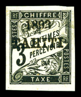 * Taxe N°16, 3c Noir, Tirage 150 Exemplaires, TTB (signé Brun/certificat)  Qualité: *  Cote: 750 Euros - Unused Stamps