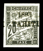 * Taxe N°21, 20c Noir. TTB (certificat)  Qualité: *  Cote: 750 Euros - Unused Stamps