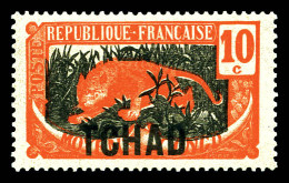 ** N°37a, 10c Orange Et Gris, Variété Sans Surcharge AEF, Très Frais, SUP  Qualité: **  Cote: 415 Euros - Unused Stamps