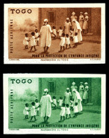 ** N°6a/7a, Protection De L'enfance: Les 2 Exemplaires Valeurs Faciale Absentes Non Dentelés. SUP (certificat)  Qualité: - Unused Stamps