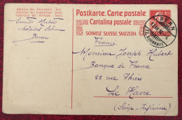 Suisse, Entier-carte Cachet Bern 13.12.1916 - (C163) - Stamped Stationery