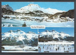 Switzerland, GR, Silvaplana-Surlej, Multi View With Skaters, 1988. - Silvaplana