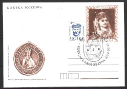 POLOGNE. Carte Commémorative De 1989. Armoiries De Kobylin. - Autres & Non Classés