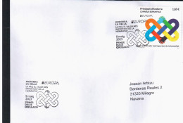 ANDORRA SPD FDC 2023 EUROPA PAZ PEACE - Lettres & Documents