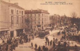 CPA 51 REIMS / AVENUE JEAN JAURES / ANCIENNEMENT FAUBOURG CERES / LE MARCHE AUX PUCES - Andere & Zonder Classificatie