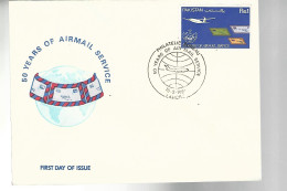 53310 ) Pakistan First Day Cover Jet  Lahore Postmark 1981 Airmail - Pakistan