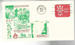 53324 ) USA FDC Houston Postmark 1980 Mission Control Center - 1971-1980