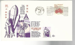 53337 ) USA FDC Postmark Pearlington 1981 Challenger - 1981-1990