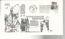 53339 ) USA FDC Postmark Pearlington 1982 Challenger - 1981-1990