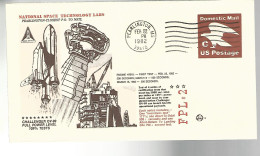 53342 ) USA FDC Postmark Pearlington 1982 Challenger - 1981-1990