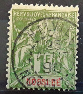 NOSSI BE 1894, Type Groupe Yvert No 39 , 1 F Olive Obl  Cachet Central De HELVILLE ,BTB - Usados