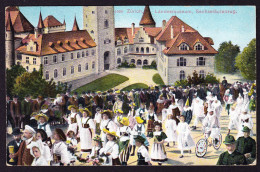 1910 Sechseläuten Umzug Beim Landesmuseum, Gelaufene AK: - Laufen-Uhwiesen 