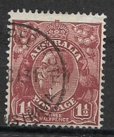 AUSTRALIA  GV 1930 HEADS 1.5d  RED BROWN PERF 13.5 X 12.5 FINE USED - Used Stamps