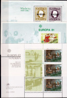 Madeira  Europa Cept Blokken 1980 T.m. 1982 Postfris - Verzamelingen