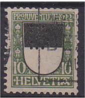 Suisse 1922 N° 189 Pour La Jeunesse Perforé B Scan Recto Verso - Perforadas