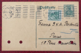 Allemagne, Entier-Carte (agrafe), Cachet Berlin 8.8.1911 - (C238) - Postkarten