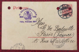 Allemagne, Entier-Carte, Cachet Coln 21.6.1911 - (C239) - Postkarten