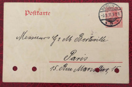 Allemagne, Entier-Carte, Cachet Berlin W 5.9.1911 - (C243) - Briefkaarten