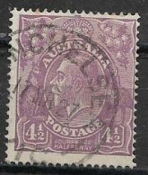 AUSTRALIA  GV 1926-30 HEADS  4.5d VIOLET PERF 13.5 X 12.5 WMK CROWN OVER A - Usados