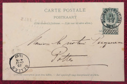Belgique, Entier-Carte, Cachet Tournai 25.1.1897 - (C281) - Other & Unclassified