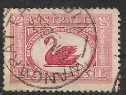 AUSTRALIA  GV 1929 CENTENARY OF WESTERN AUSTRALIA FU - Gebraucht