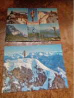 Delcampe - 2 PK  ZUGSPITZE 2964 M - Zugspitze