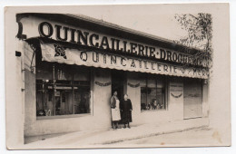 Devanture Quincaillerie-droguerie. Carte Photo Animée Non Située - Magasins