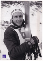 Georges Mauduit - Photo Presse 18x13cm 1968 Ski Allais Major Sports D'hiver Jeux Olympiques JO Grenoble Méribel C13-1 - Deportes