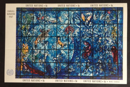 1967 - United Nations UNO UN - Marc Chagall - Window - Stained Glass Painting Art - Sheet - Unused - Unused Stamps