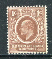 AFRIQUE ORIENTALE BRITANNIQUE ET OUGANDA- Y&T N°124- Neuf Avec Charnière * - East Africa & Uganda Protectorates