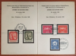 1959 - United Nations UNO UN - PHILATELIC DOCUMENT UNITED NATIONS DAY - New York - Geneva - Cartas & Documentos