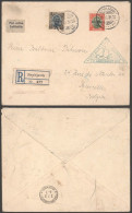 ISLANDIA ISLAND ICELAND CC CERTIFICADA 1931 VOLADA POR ZEPPELIN ISLANDFAHRT SELLOS SOBRECARGADOS - Airmail