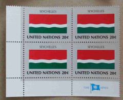 Ny82-01 : Nations-Unies (N-Y) - Drapeaux Des Etats Membres De L'ONU (III), Seychelles Avec Une Vignette "FLAG SERIES" - Neufs