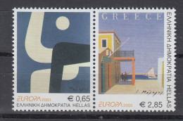 Europa Cept 2003 Greece  2v ** Mnh (VA209) @ Face Value - 2003