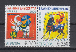 Europa Cept 2002 Greece  2v ** Mnh (VA209A) @ Face Value - 2002